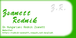 zsanett rednik business card